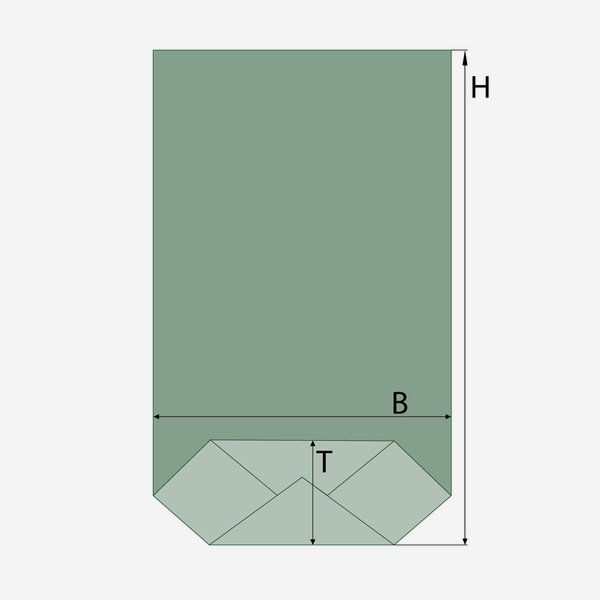 OPPC - cross bottom bag, W10,0 x H17,5cm