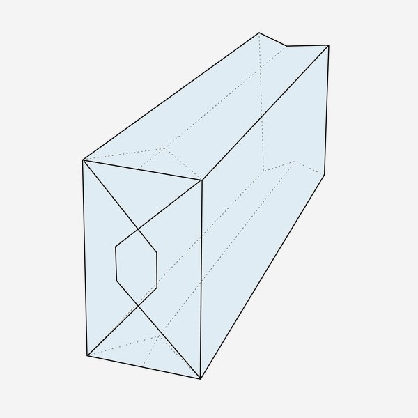 OPPC - block bottom bag, W100 x H280 x D50mm