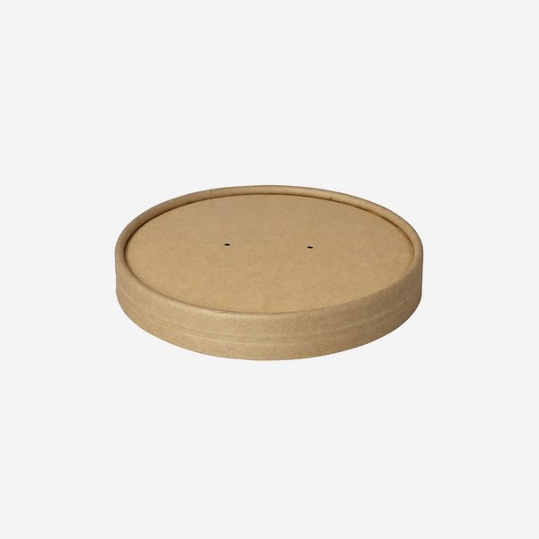 Paper Food Container Lid/Closure 770ml, brown