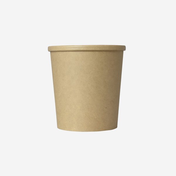 Paper Food Container cup 470ml, brown