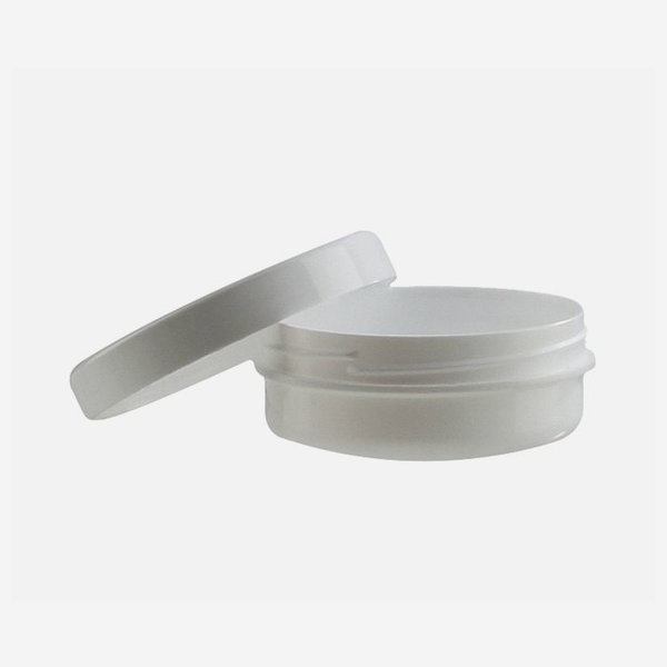 Plastic jar 12ml, white, including screw cap