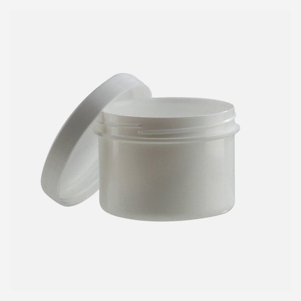 Plastic jar 25ml, white  including screw cap