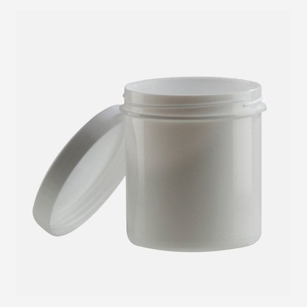 Plastic jar 37ml, white, including screw cap