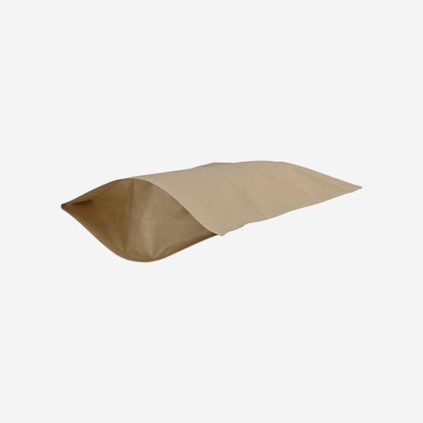 Stand-up pouch, brown, W180 x D90 x H290mm