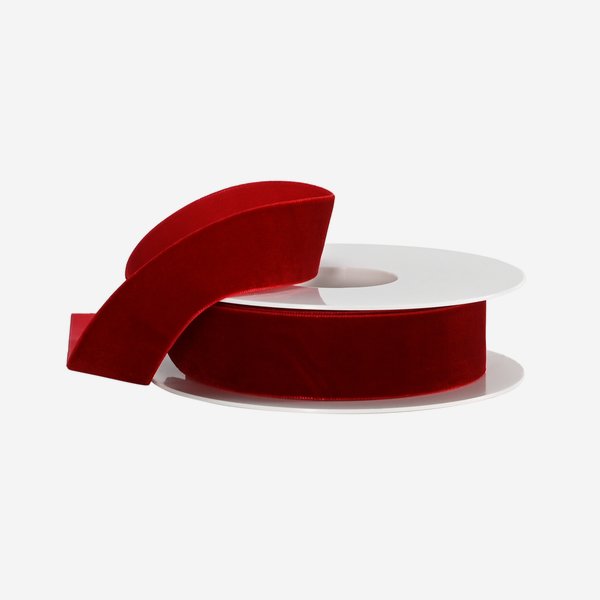 Velvet ribbon, red