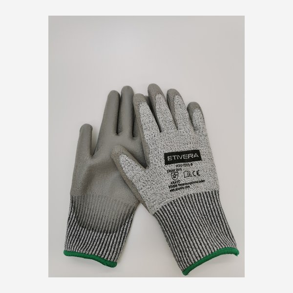 Cut protection gloves with coating, size 8