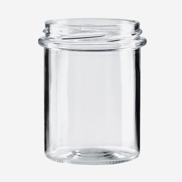 Straight jar 215ml, white, mouth: TO66