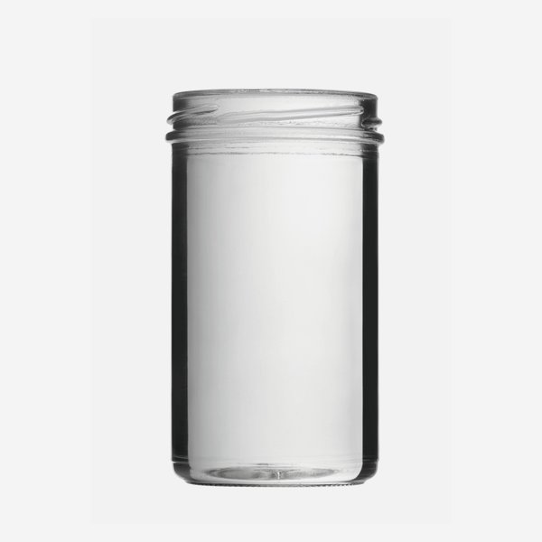 Straight jar 277ml, white, mouth: TO66