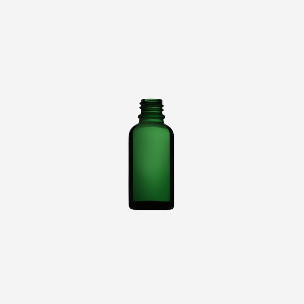 Dropper bottle 30ml, green, mouth: GL-18