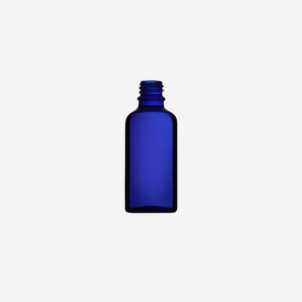 Dropper bottle 50ml, blue, mouth: GL-18