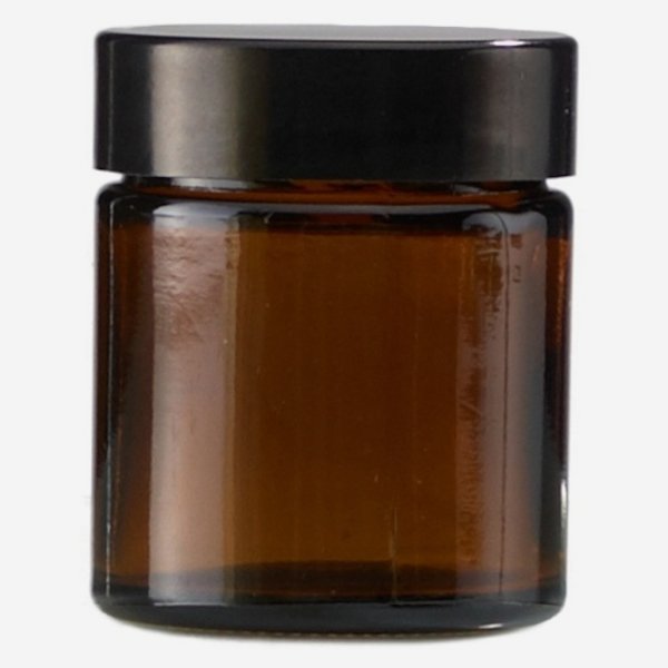 Glass jar 30ml, brown glass, mouth: BAK-38S