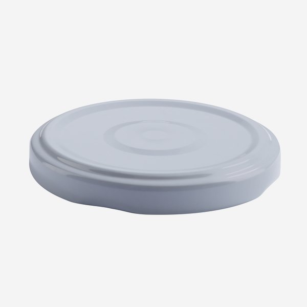 Twist Off Cap, ø63mm, white, with vacuum indicator