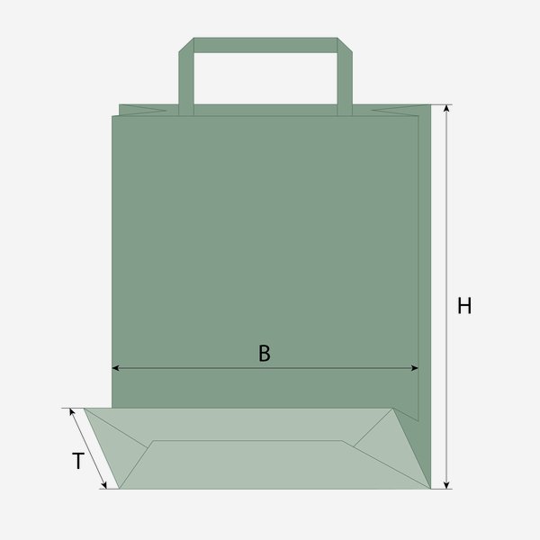 Carrying bag stars, green/white, 220/110/310