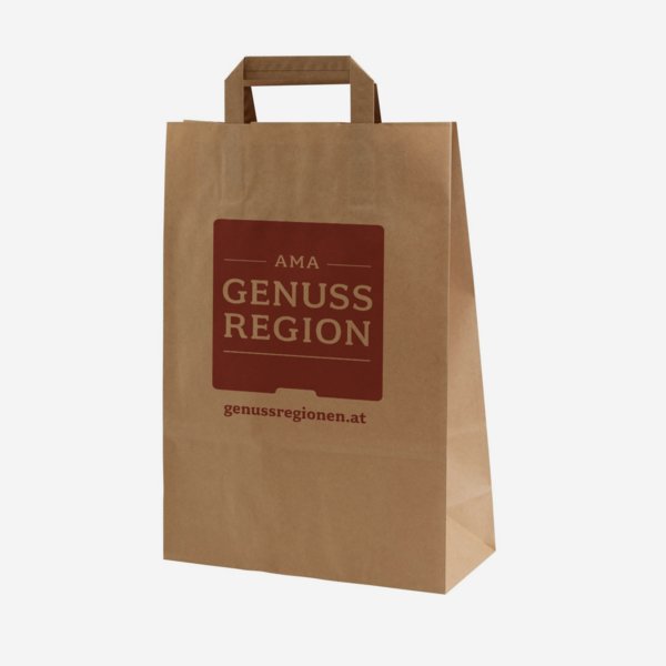 Carrier bag brown "AMA Genuss Region", 250/110/360