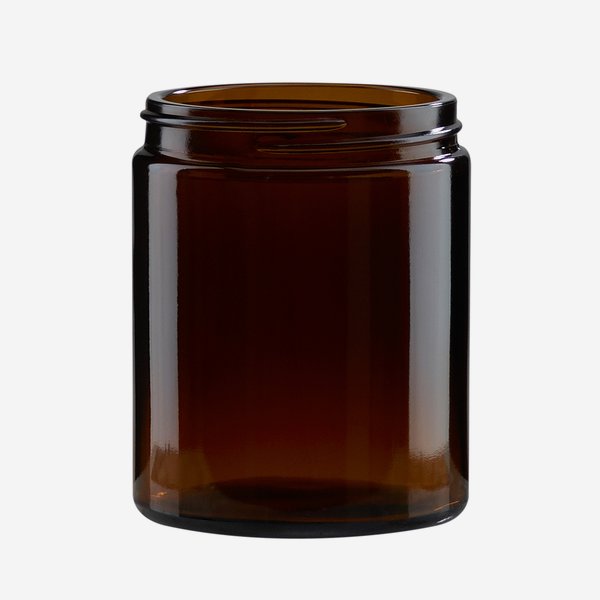 Glass jar 180ml, brown glass, mouth: BAK-63S