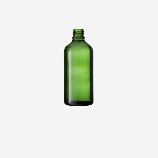 Dropper bottle 100ml, green, mouth: GL-18