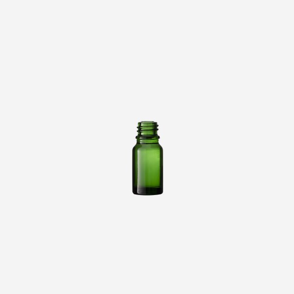 Dropper bottle 10ml, green, mouth: GL-18