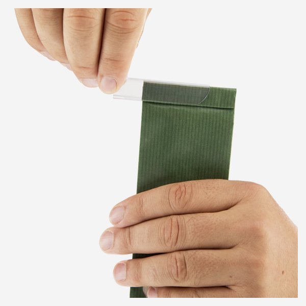 Reusable stripe-fastener, 85mm, transparent