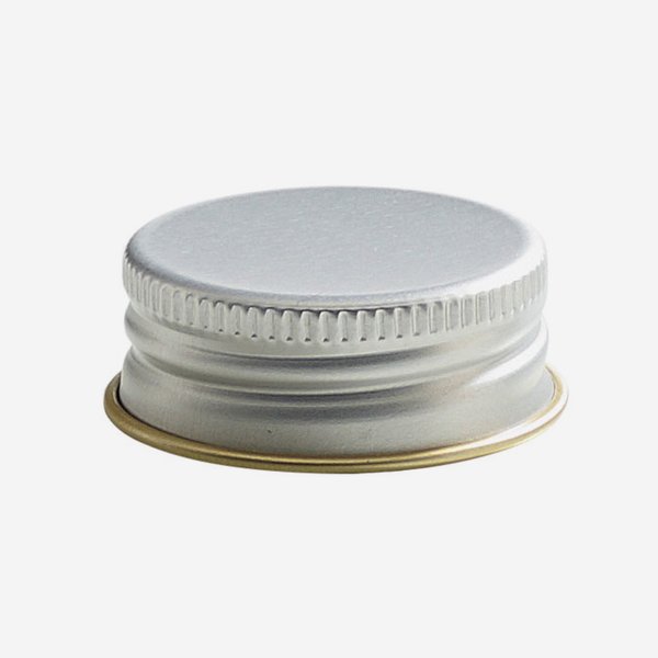 Aluminium screw cap 24mm, silver