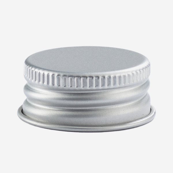 Aluminium screw cap 28mm, silver