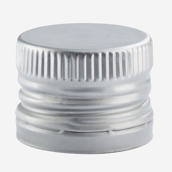 Screw cap with pourer insert ø31,5 x H24, silver
