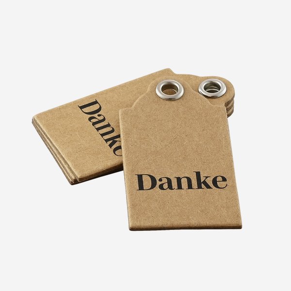 Gift tag "Danke", 30x55mm, rectangular