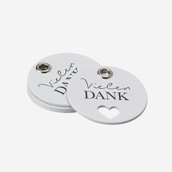 Gift tag "Vielen Dank", 40x40mm, round
