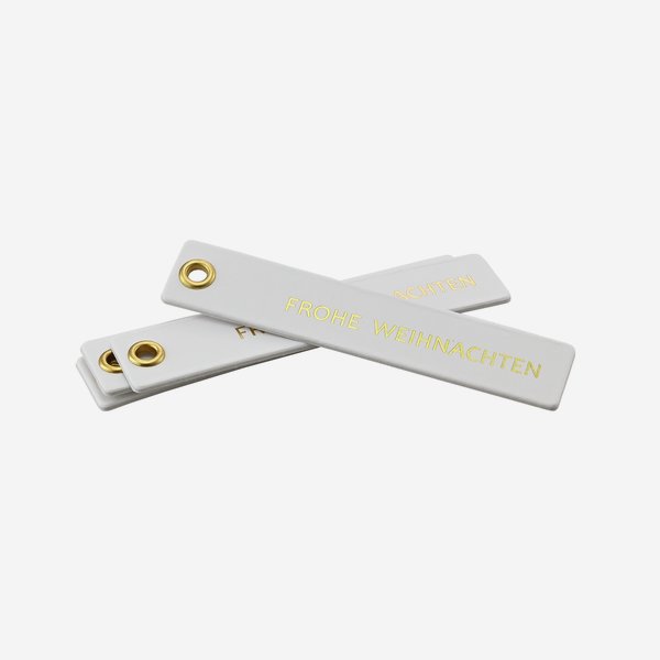 Gift tag "Frohe Weihnachten", 90x18mm, rectangular