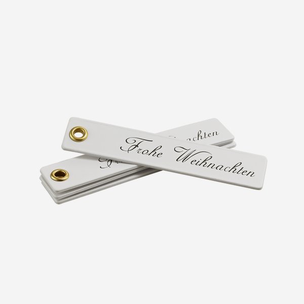 Gift tag "Frohe Weihnachten", 90x18mm, rectangular