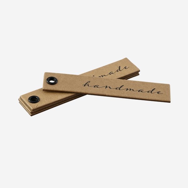 Gift tag "handmade", 90x18mm, rectangular