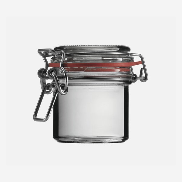 Swing Top jar 125ml, white, round