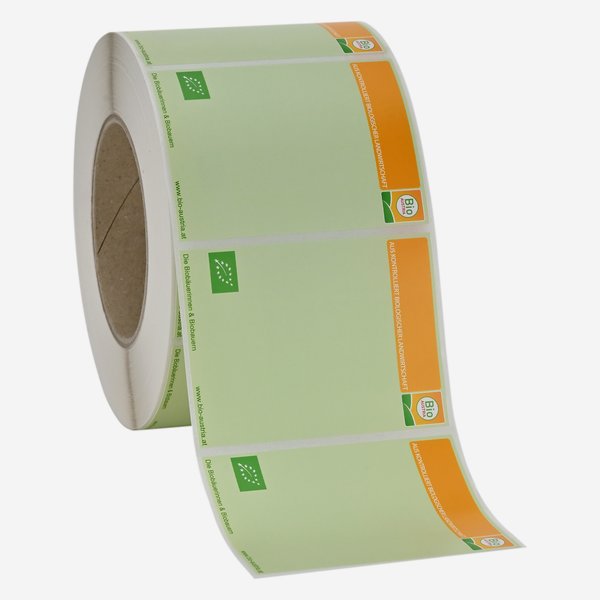 Labels BIO AUSTRIA, rectangular