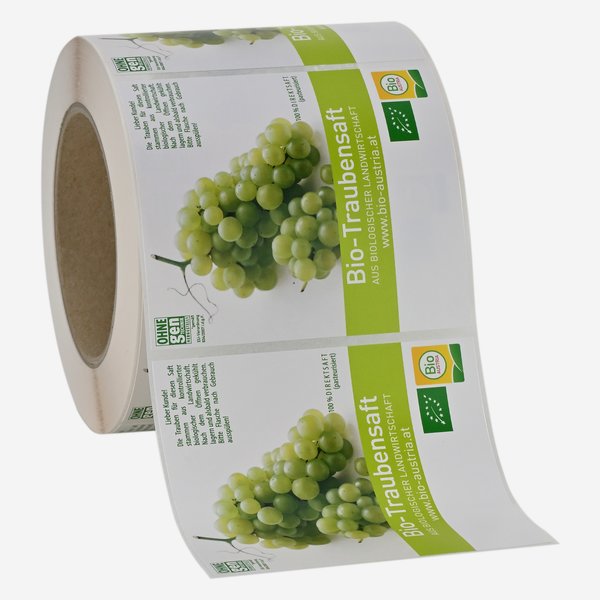 Label "Bio Austria" - grape, 85x99mm