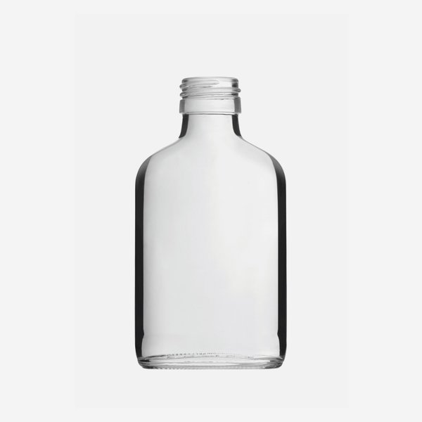Flask 100ml, white, mouth: PP28