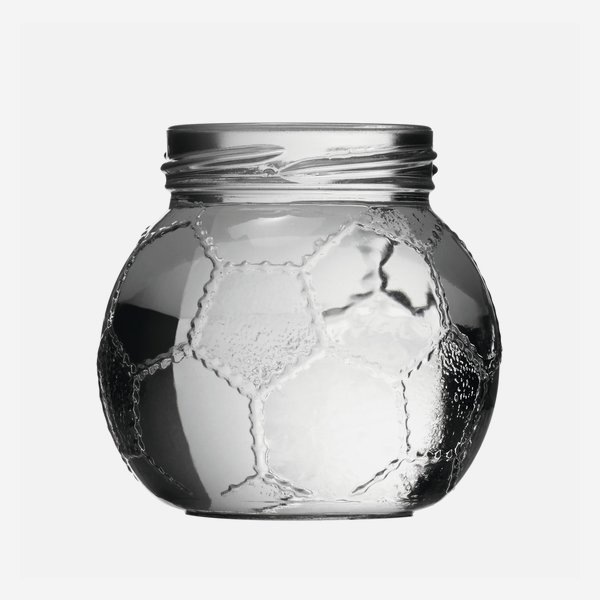 Football Screw jar 212ml, white, mouth: TO58