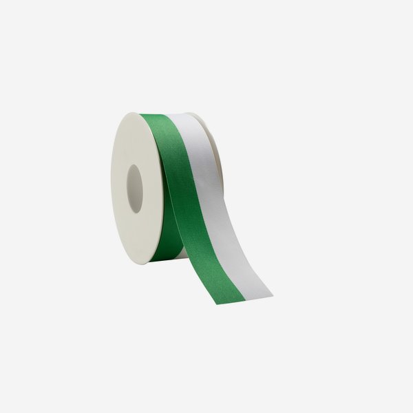 Gift ribbon, green-white