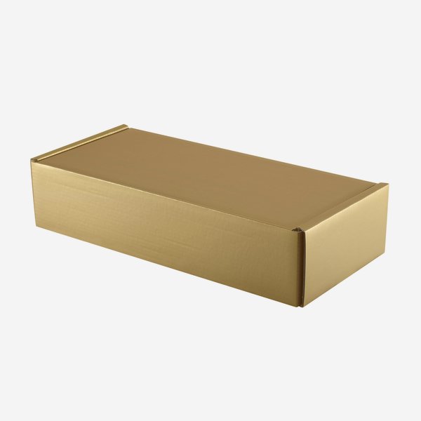 Gift box in gold look, L380 x W180 x H85mm