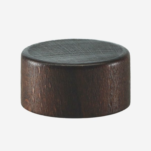 Wooden-Alu-Screw cap GPI 28, brown-stained