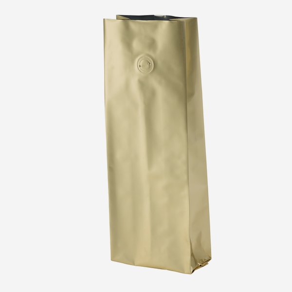 Vacuum-coffee bag 500g, gold, with valve