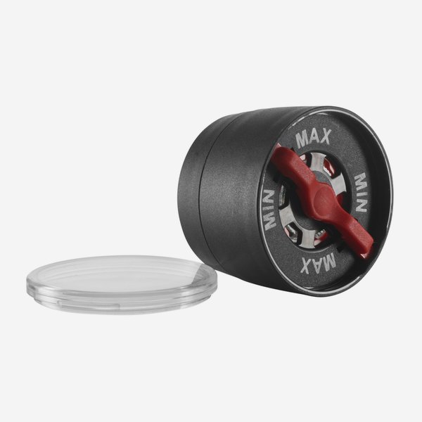 Spice grinder, black, red adjustment screw