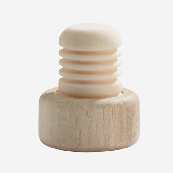 Wooden grip cork with plastic plug, ø17mm