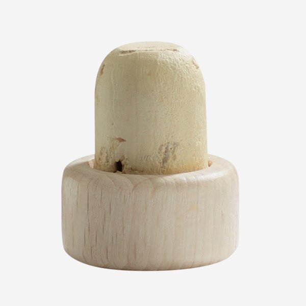 Cork stopper with wooden grip, ø18mm