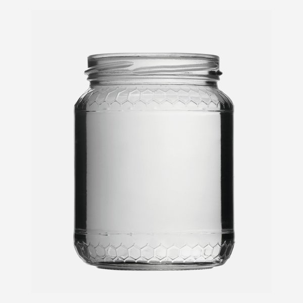 Honey jar Euro 390ml, white, mouth: TO70