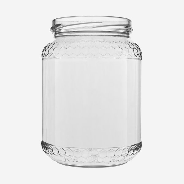 Honey jar Euro 770ml, white, mouth: TO82