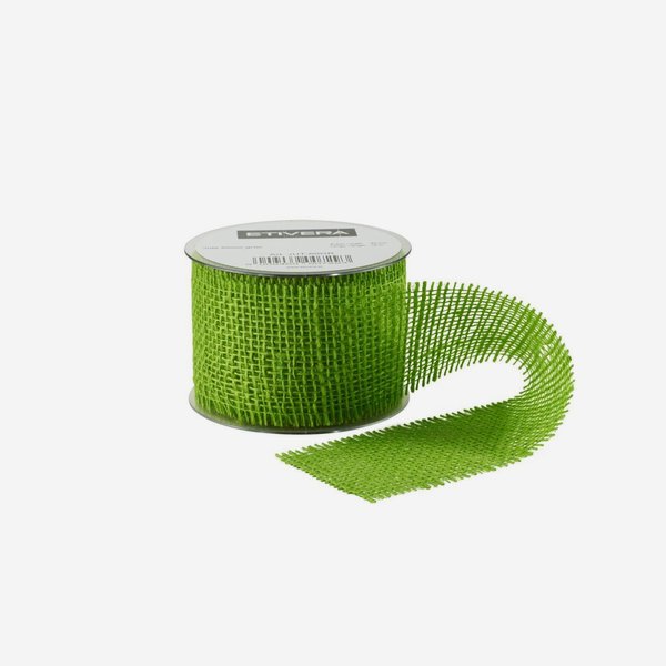 Ribbon made from jute, green
