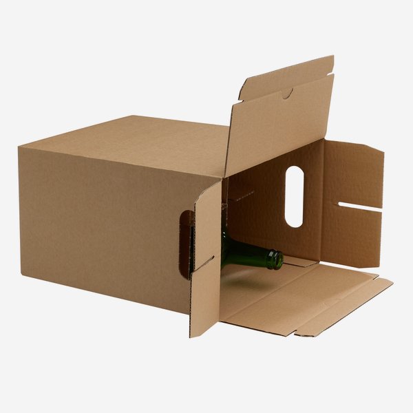 Packaging cardboard box for 6x 1,0l bottle