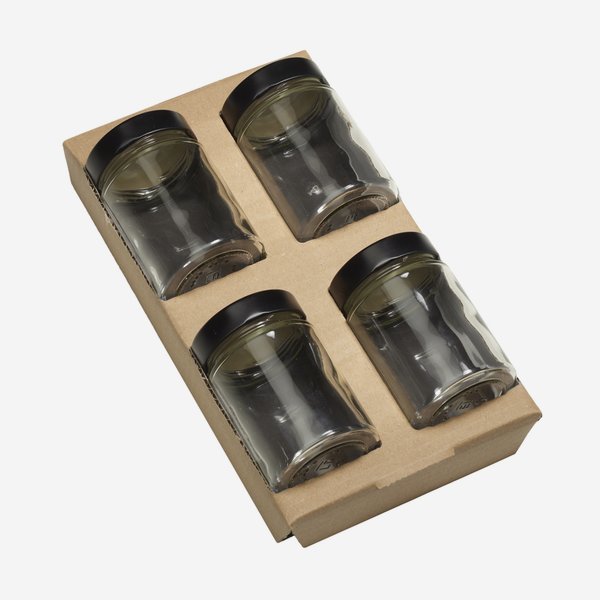 cardboard box insert for 4 Factum Jars Fac-192