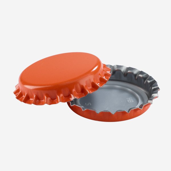 Crown corks with sealing insert, orange