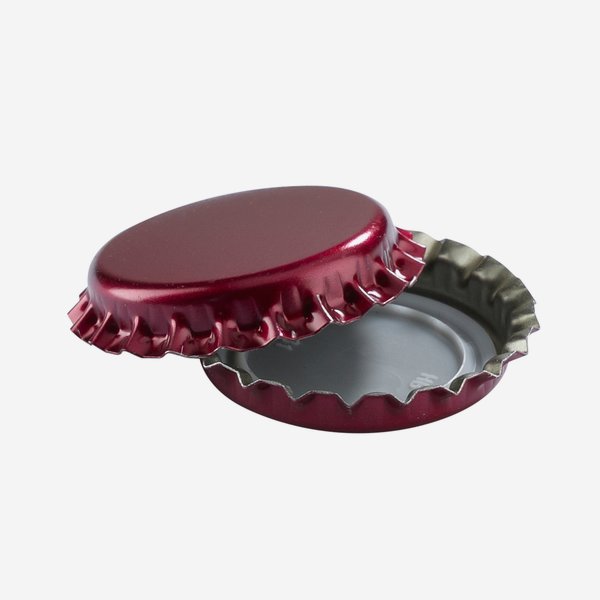 Crown corks with sealing insert, dark red