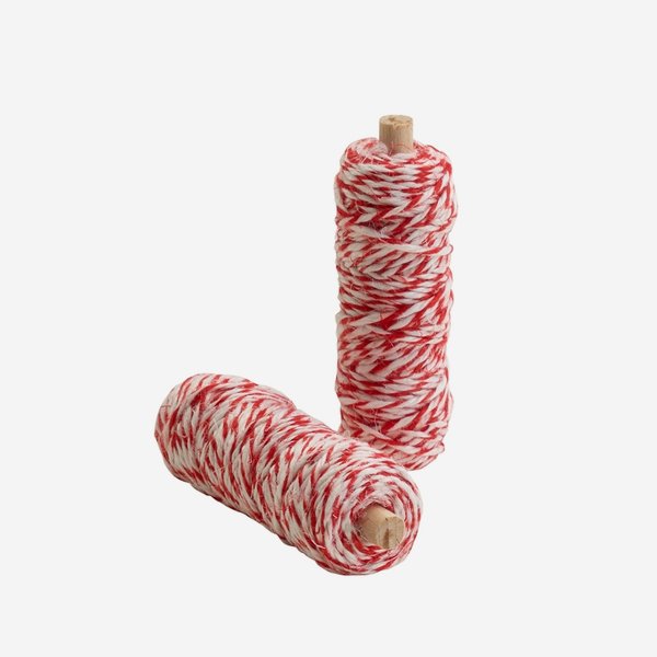 Yarn, red/white, small